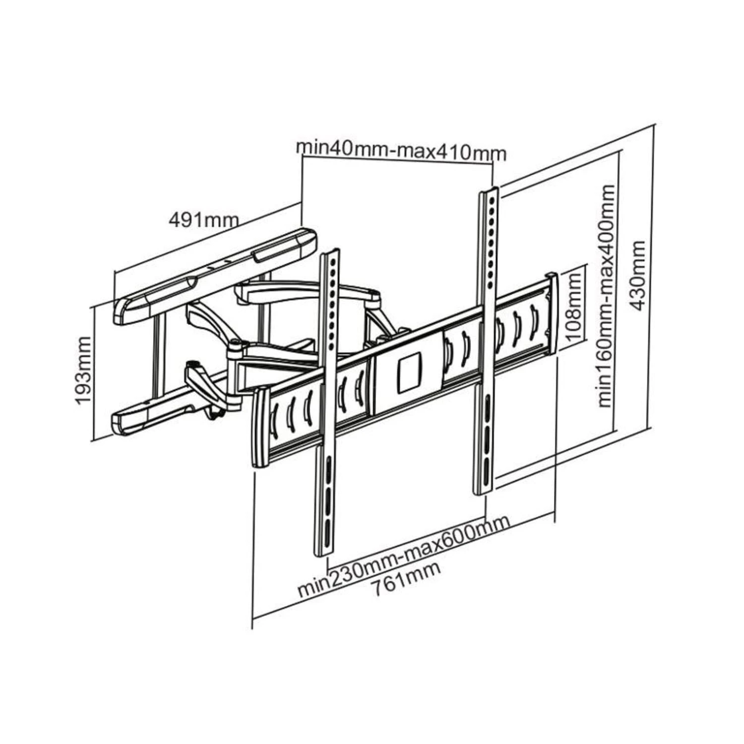 LDA03-466 Schwenkarm-Halterung 2 Arme HDMI-Kabel – Bild 7