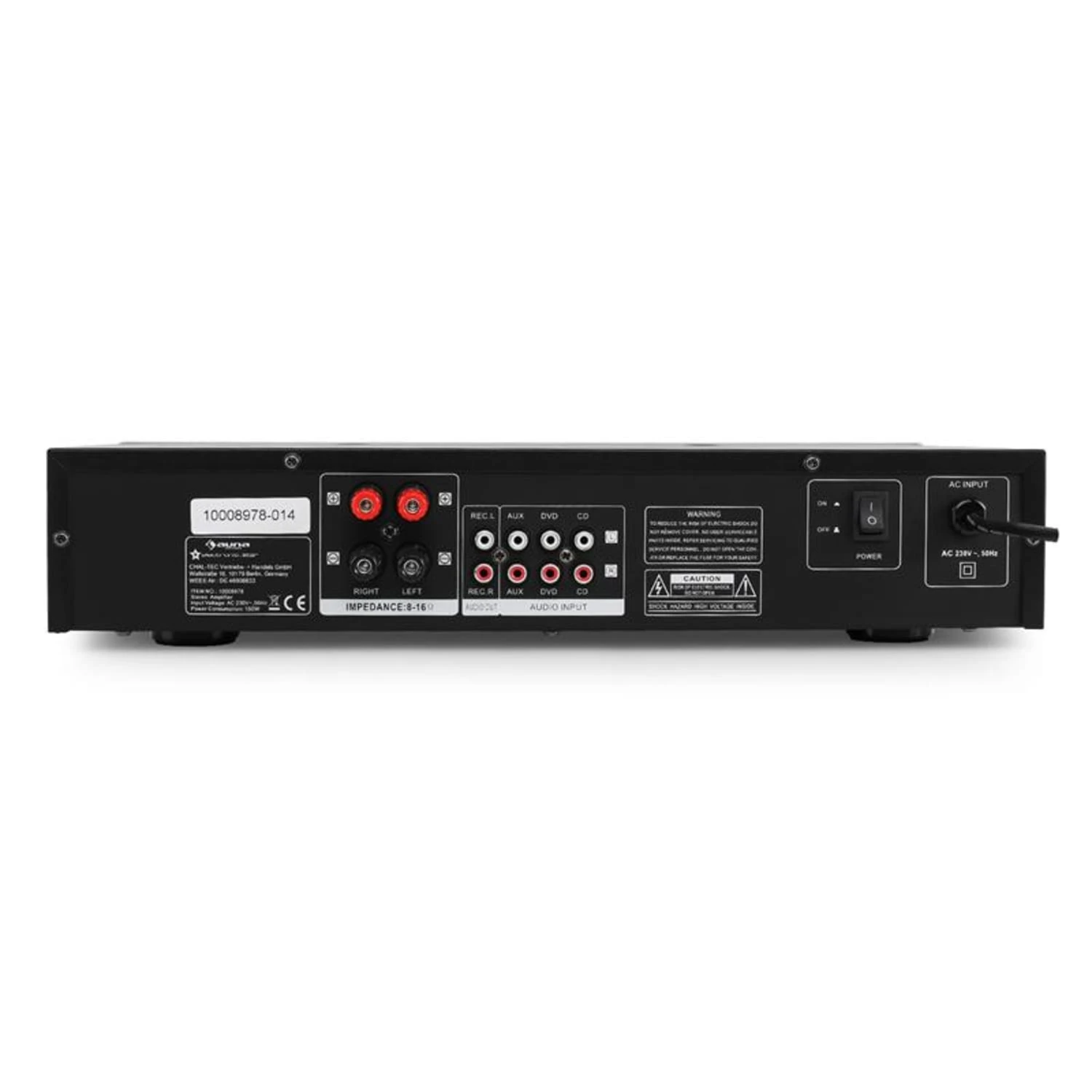 AV2-CD508BT HiFi-Verstärker 600Wmax. AUX Bluetooth Silber – Bild 4