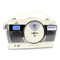 RCD-70 Retroradio UKW USB CD Batterie Creme