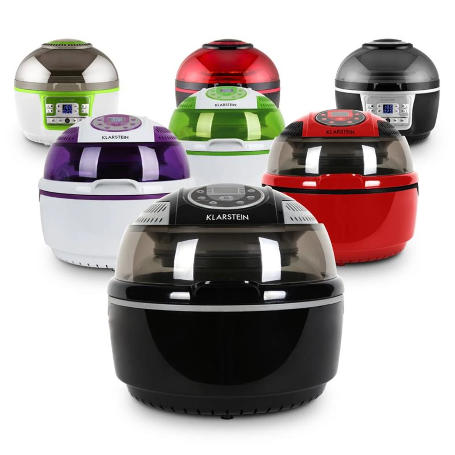 VitAir Heißluftfritteuse Schwarz 1400W Grillen Backen 9 Liter – Bild 10