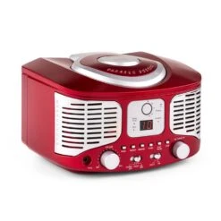 RCD320 Retro-CD-Player UKW AUX Rot