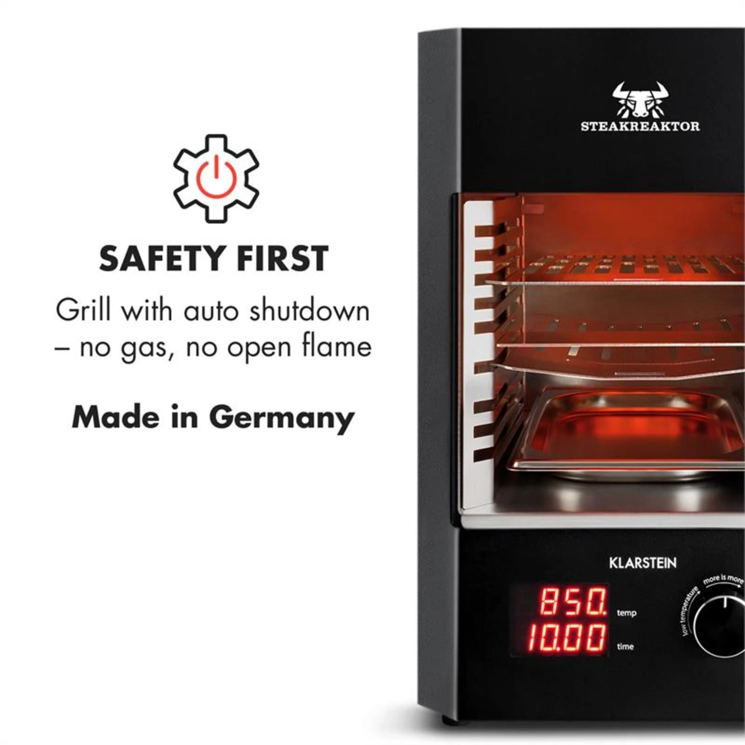 Steakreaktor 2.0 Indoor Grillgerät 850 °C 1600W Infrarot Made In Germany – Bild 5