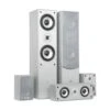 Surround Lautsprecher Boxen Set Heimkino 335W RMS Silber