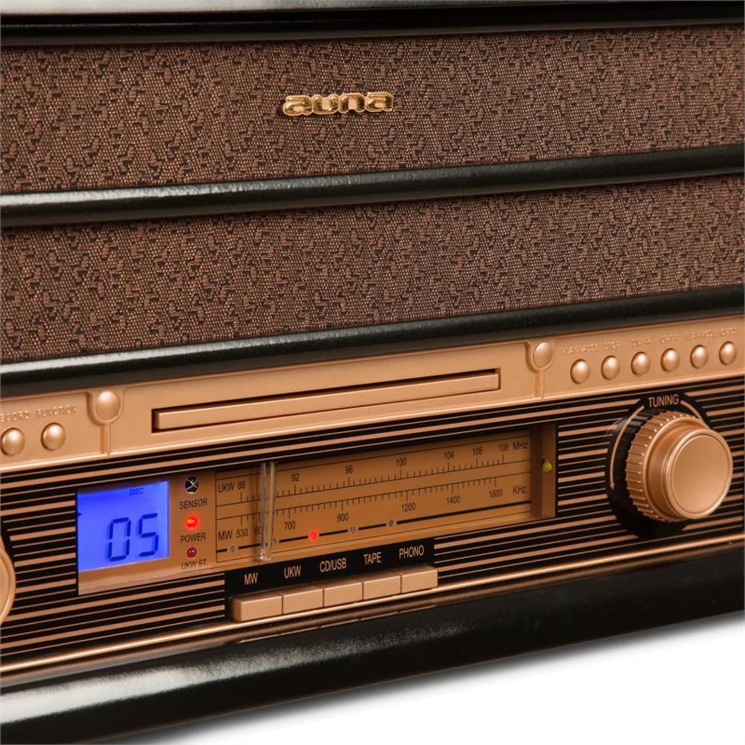 Belle Epoque 1908 Retro-Stereoanlage Plattenspieler USB CD MP3 – Bild 9