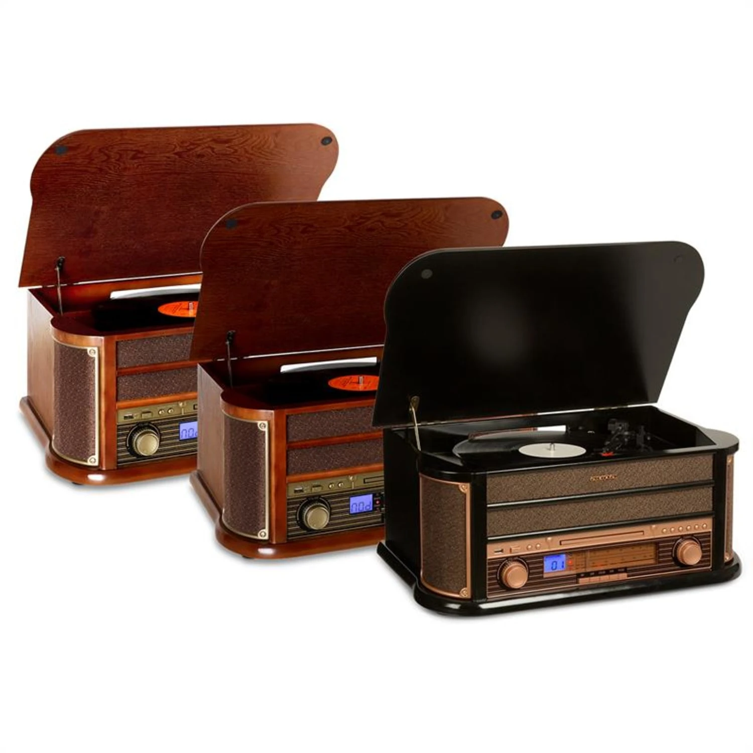 Belle Epoque 1908 Retro-Stereoanlage Plattenspieler USB CD MP3 – Bild 11