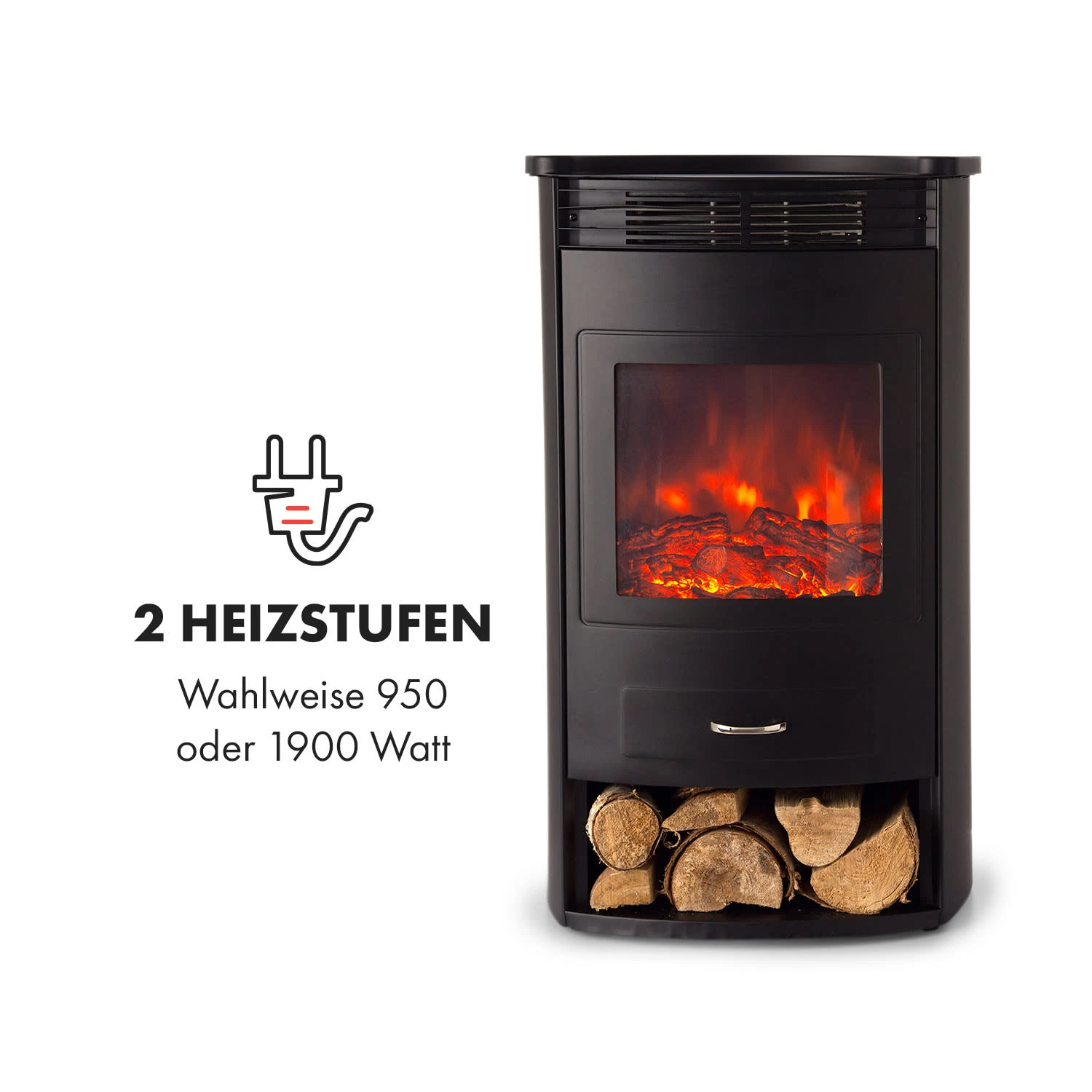 Bormio Elektrischer Kamin 950/1900W Thermostat Wochentimer – Bild 3