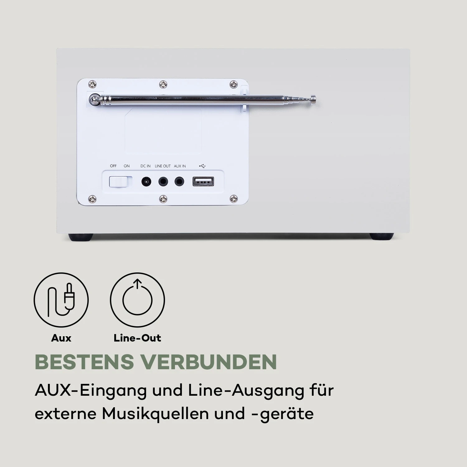 Silver Star Mini Internet DAB+/UKW Radio, WiFi, BT, DAB+/UKW, Weiß – Bild 9