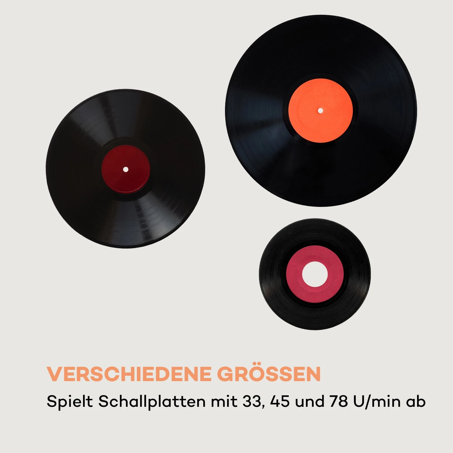 Jerry Lee BT Plattenspieler BT USB Aufnahme & Wiedergabe Braun – Bild 6