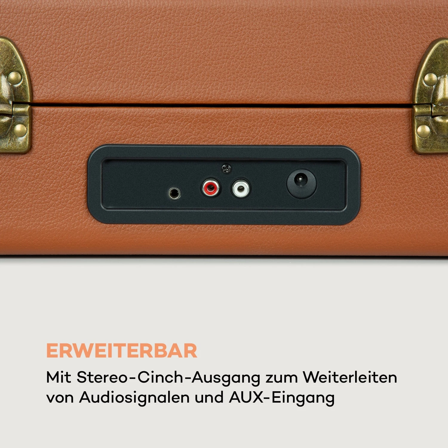 Jerry Lee BT Plattenspieler BT USB Aufnahme & Wiedergabe Braun – Bild 8