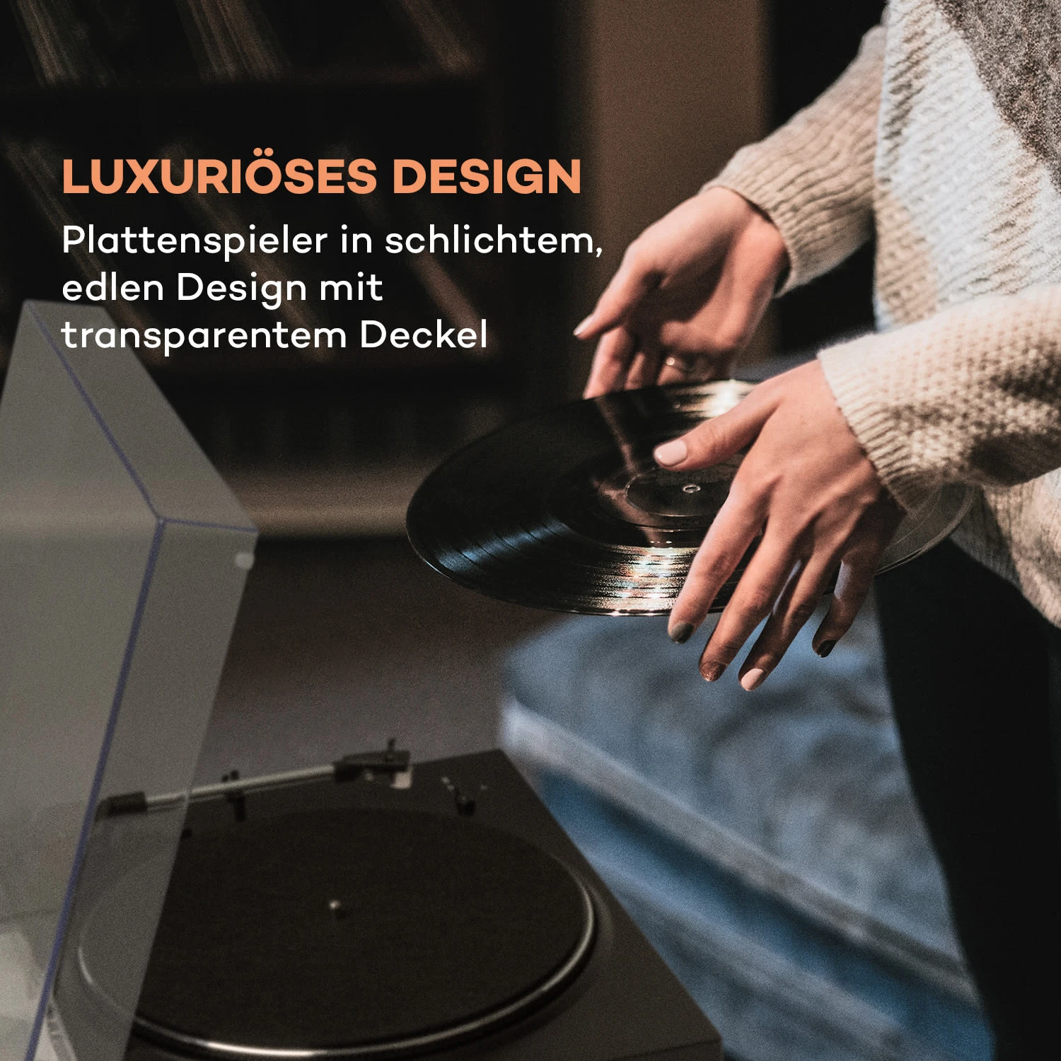 Fullmatic Vollautomatischer Plattenspieler USB Vorverstärker Schwarz – Bild 3