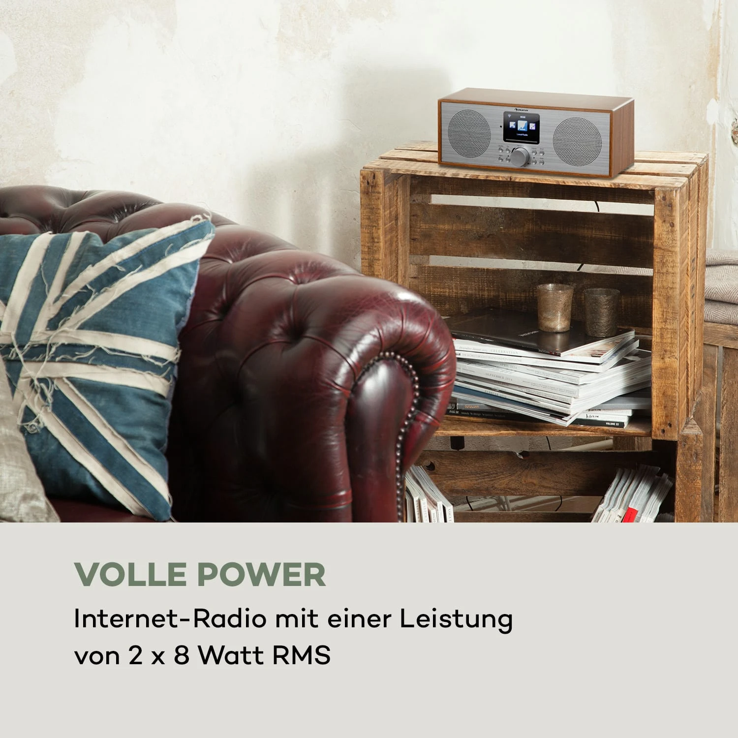 Silver Star Stereo Internet DAB+/UKW Radio, WiFi, BT, DAB+/UKW, Eiche – Bild 2
