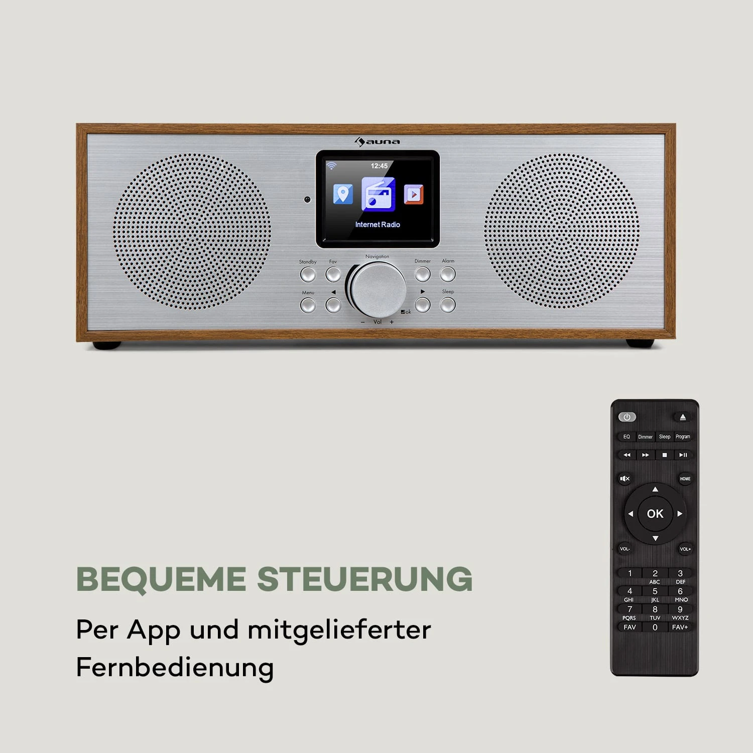 Silver Star Stereo Internet DAB+/UKW Radio, WiFi, BT, DAB+/UKW, Eiche – Bild 3