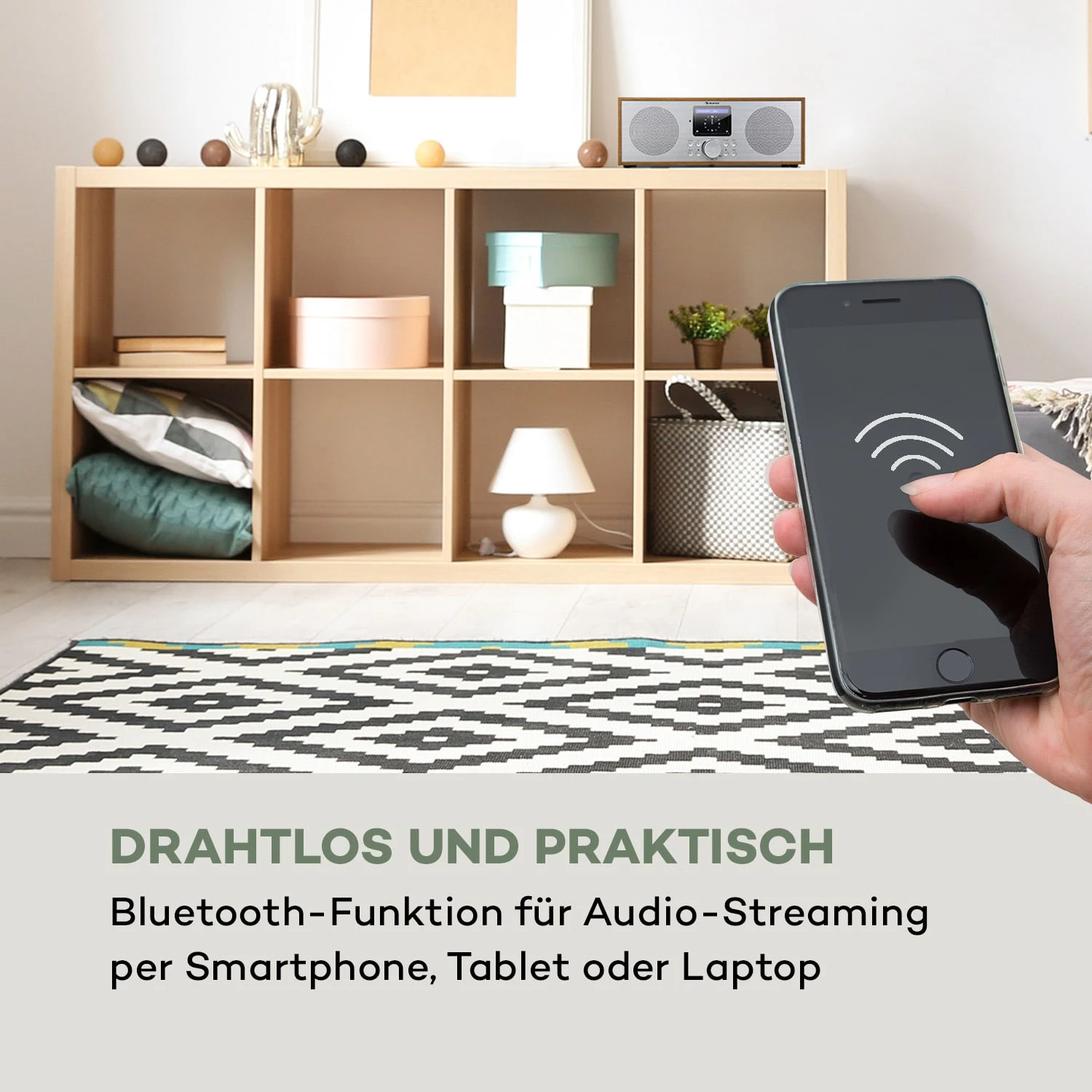 Silver Star Stereo Internet DAB+/UKW Radio, WiFi, BT, DAB+/UKW, Eiche – Bild 5