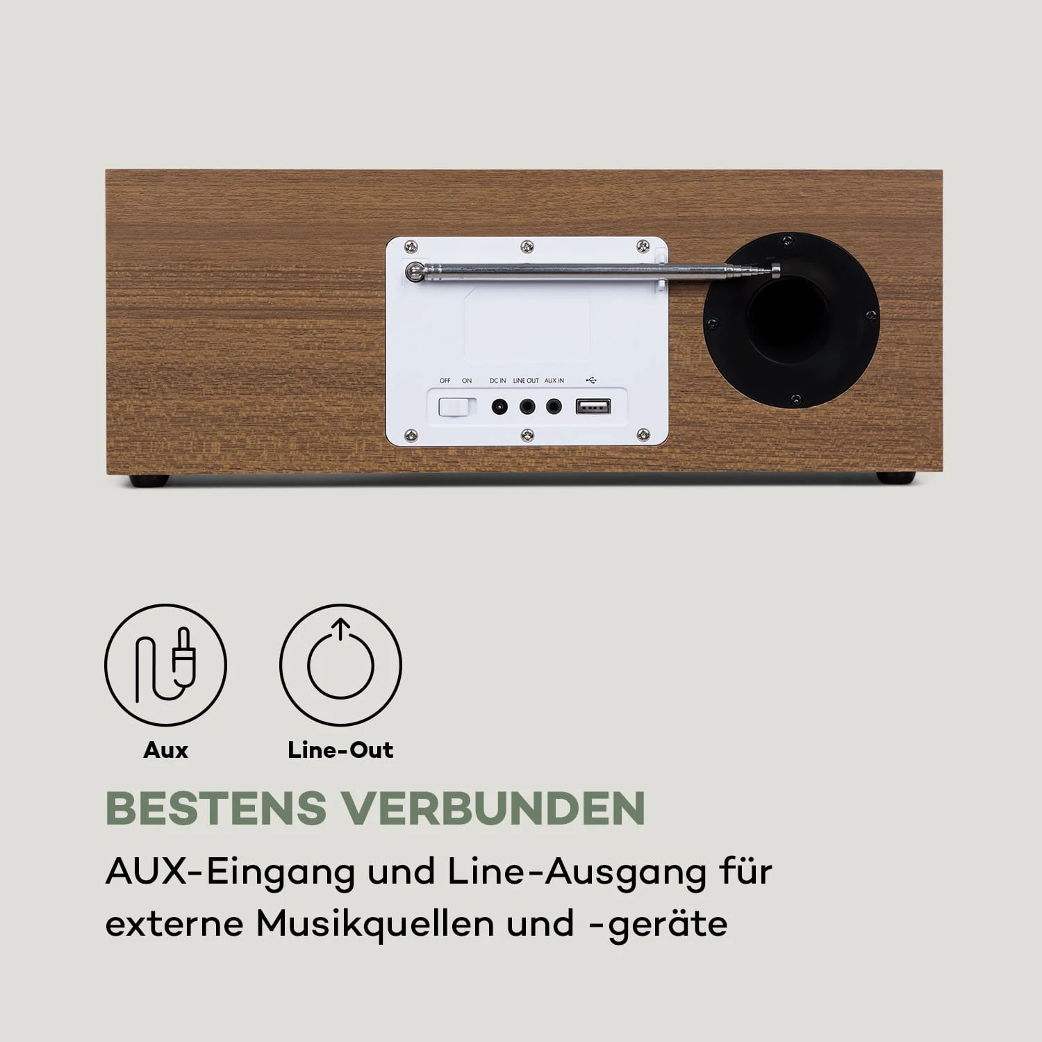 Silver Star Stereo Internet DAB+/UKW Radio, WiFi, BT, DAB+/UKW, Eiche – Bild 9
