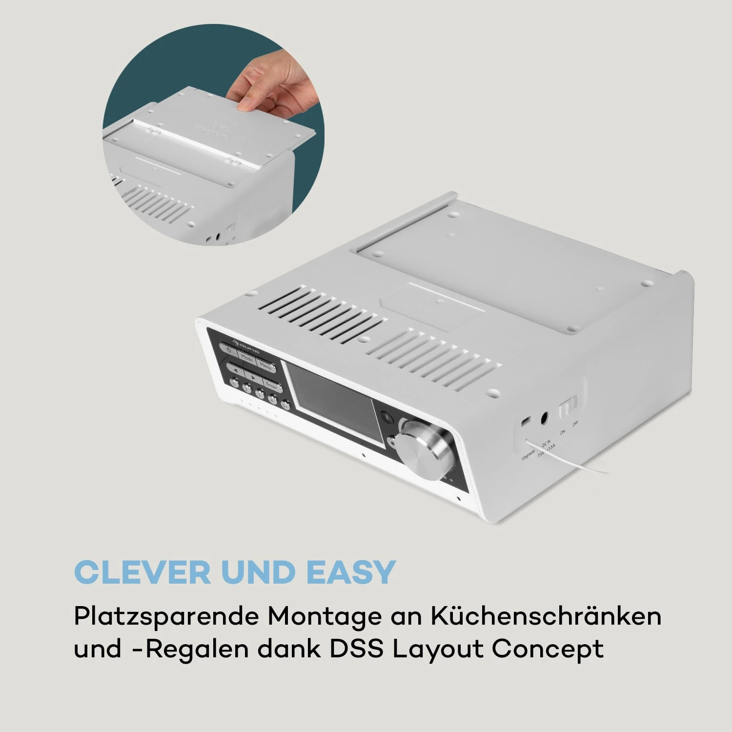 Intelligence DAB+ Küchenradio, Alexa-VoiceControl, Spotify, BT, Weiß – Bild 9