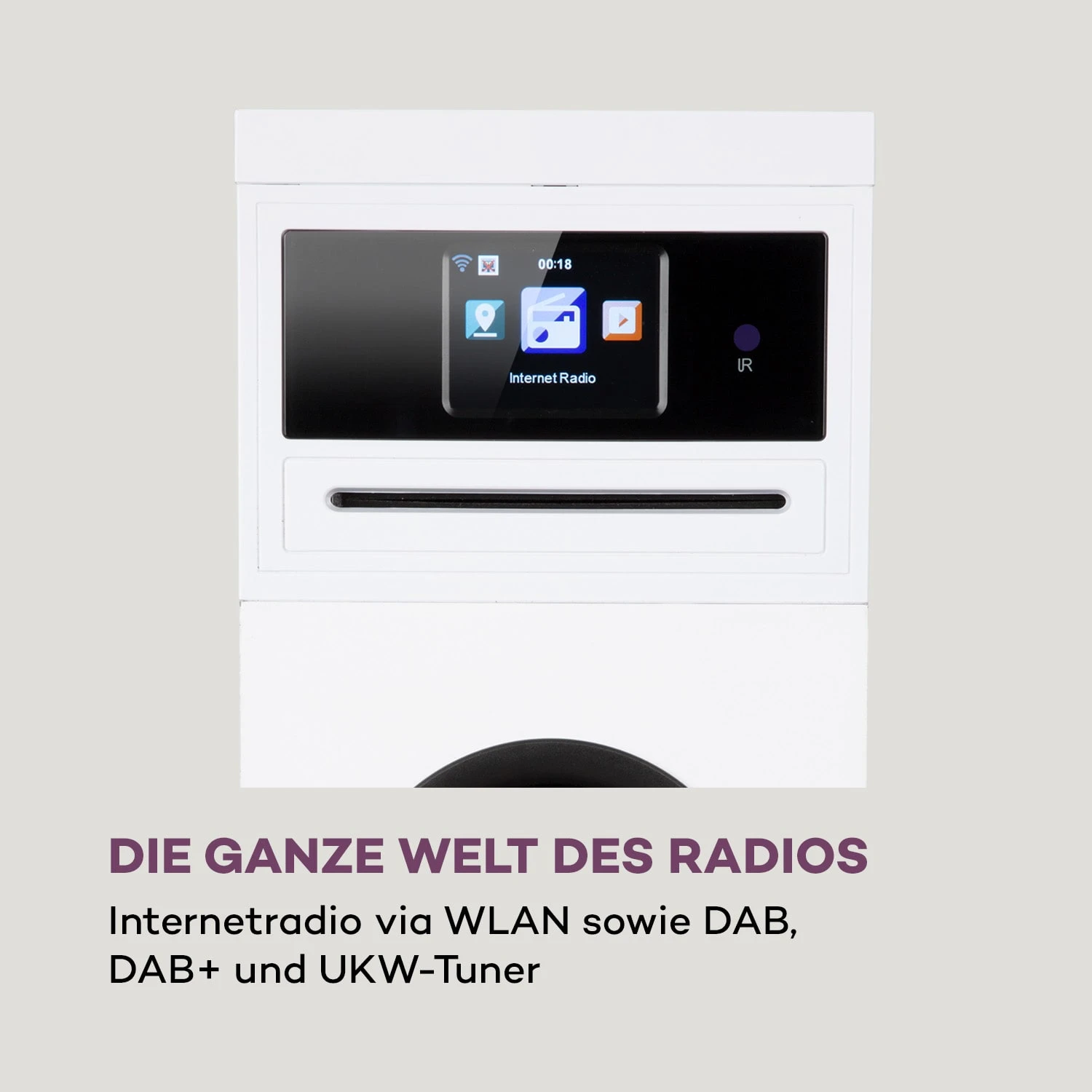 Karaboom 100 Wifi Turmlautsprecher Internetradio DAB+ BT 120W Weiß – Bild 3