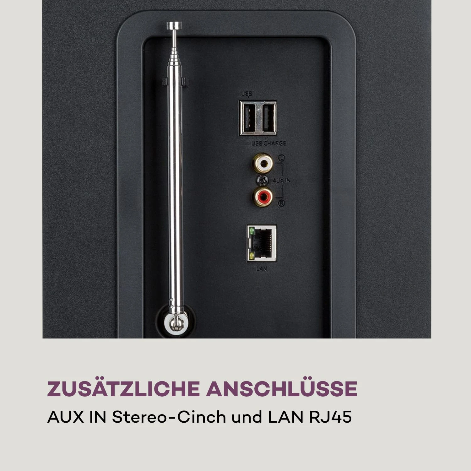 Karaboom 100 Wifi Turmlautsprecher Internetradio DAB+ BT 120W Schwarz – Bild 8