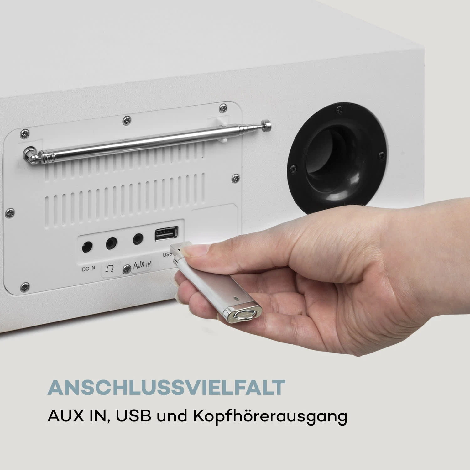Silver Star CD-DAB 2x20W Max. Slot-In CD-Player DAB+ BT Alu Weiß – Bild 6
