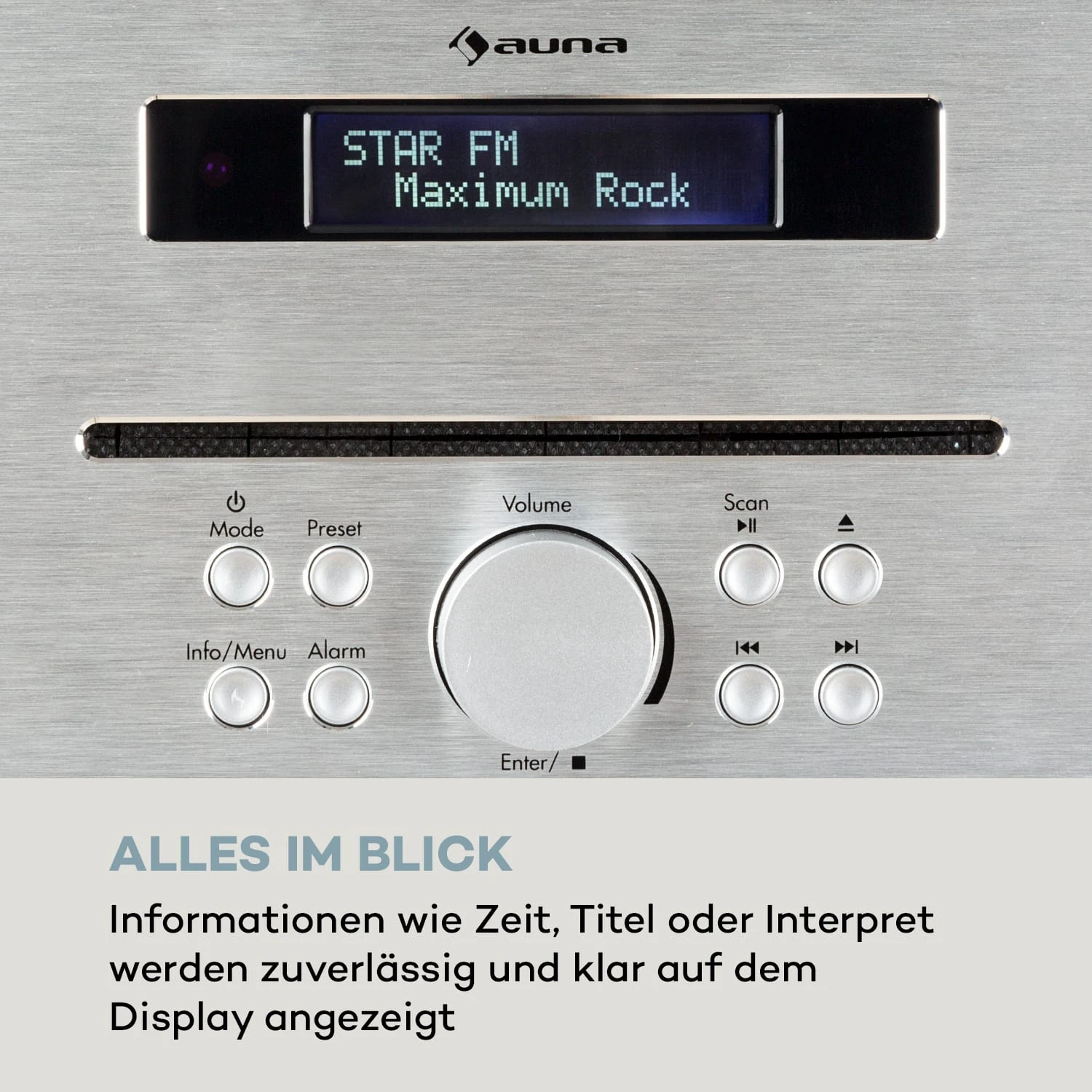 Silver Star CD-DAB 2x20W Max. Slot-In CD-Player DAB+ BT Alu Weiß – Bild 7