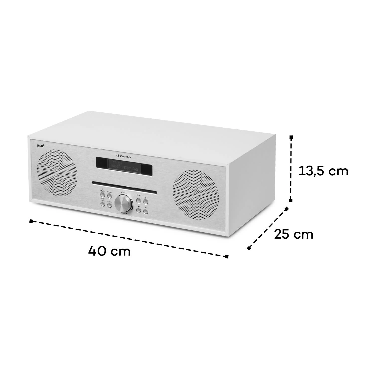 Silver Star CD-DAB 2x20W Max. Slot-In CD-Player DAB+ BT Alu Weiß – Bild 10