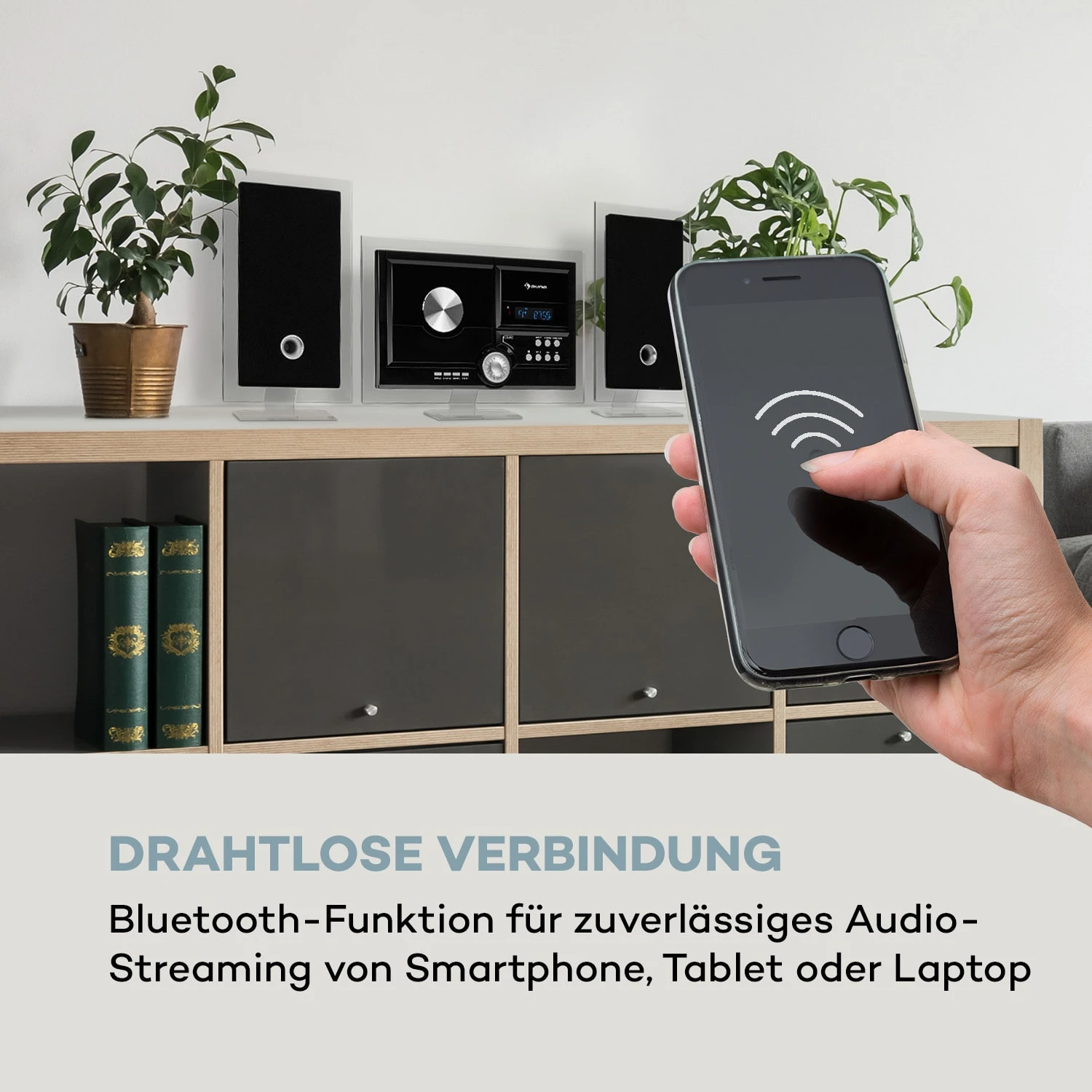 Stereo Sonic DAB+ Stereoanlage, DAB+, CD-Player, USB, BT, Schwarz – Bild 5