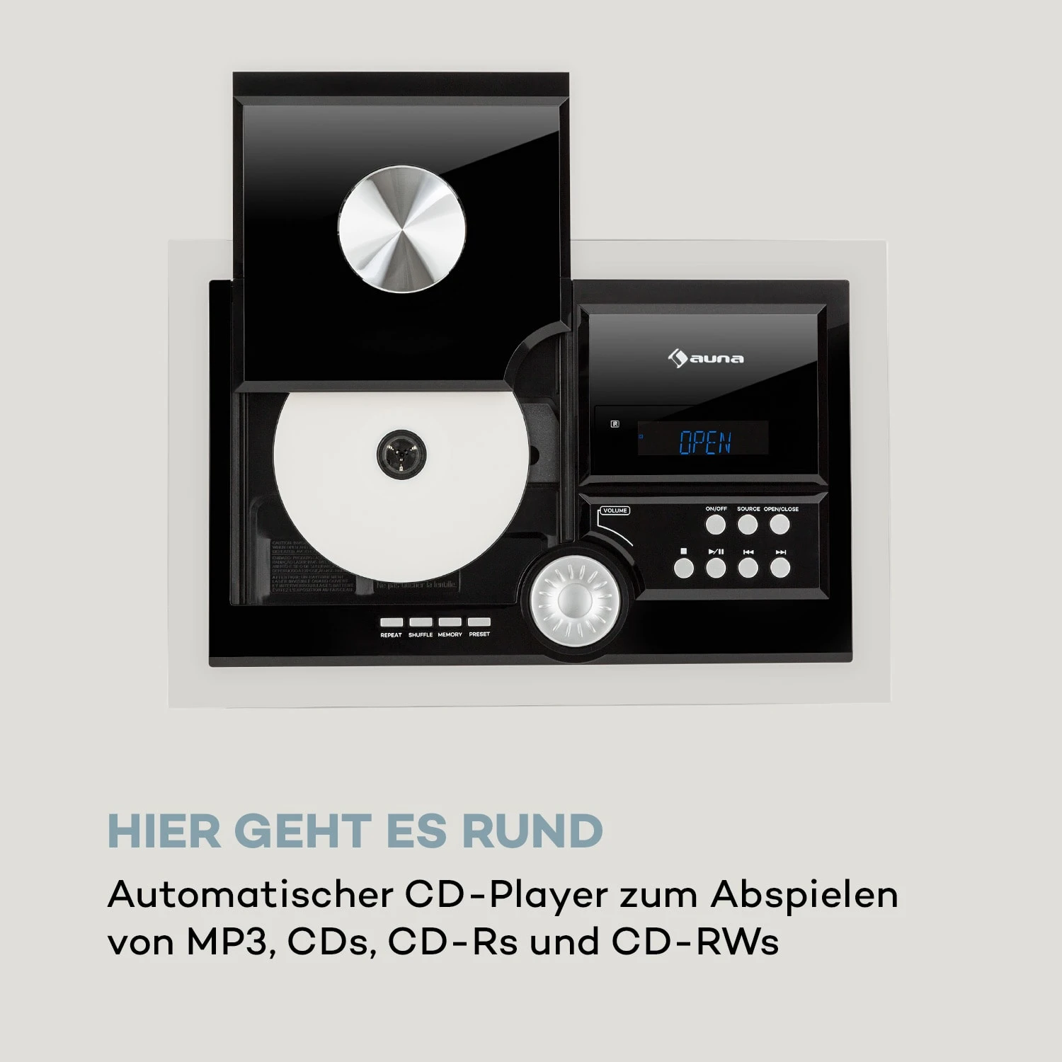 Stereo Sonic DAB+ Stereoanlage, DAB+, CD-Player, USB, BT, Schwarz – Bild 7