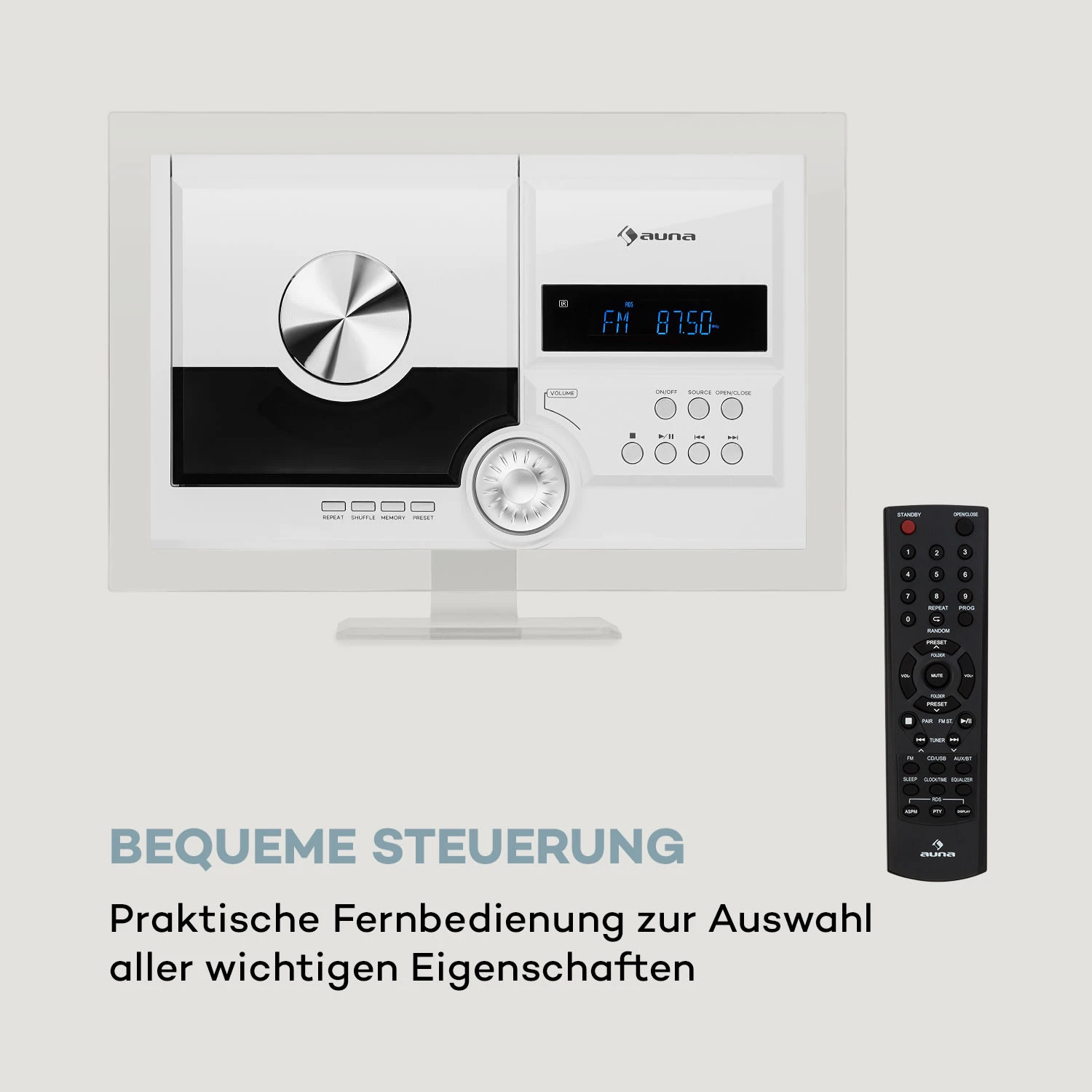 Stereo Sonic DAB+ Stereoanlage, DAB+, CD-Player, USB, BT, Weiß – Bild 4