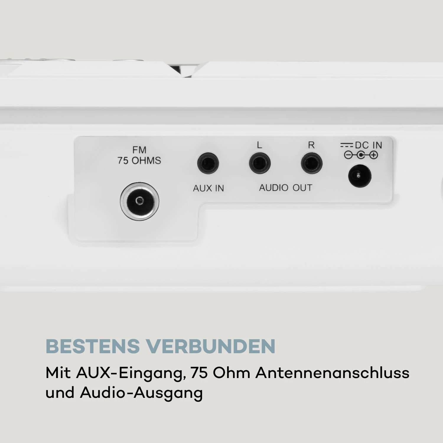 Stereo Sonic DAB+ Stereoanlage, DAB+, CD-Player, USB, BT, Weiß – Bild 9