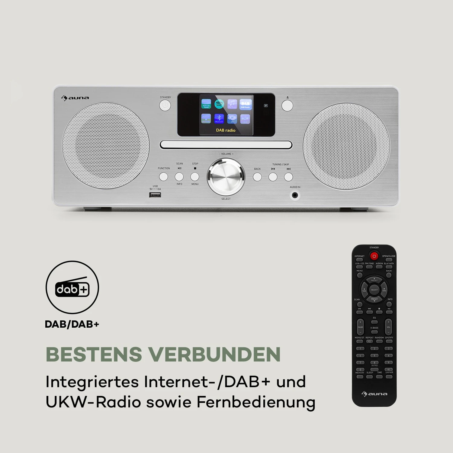 Harvard Kompaktanlage Internet-/DAB+ Und UKW-Radio CD-Player Bluetooth – Bild 3