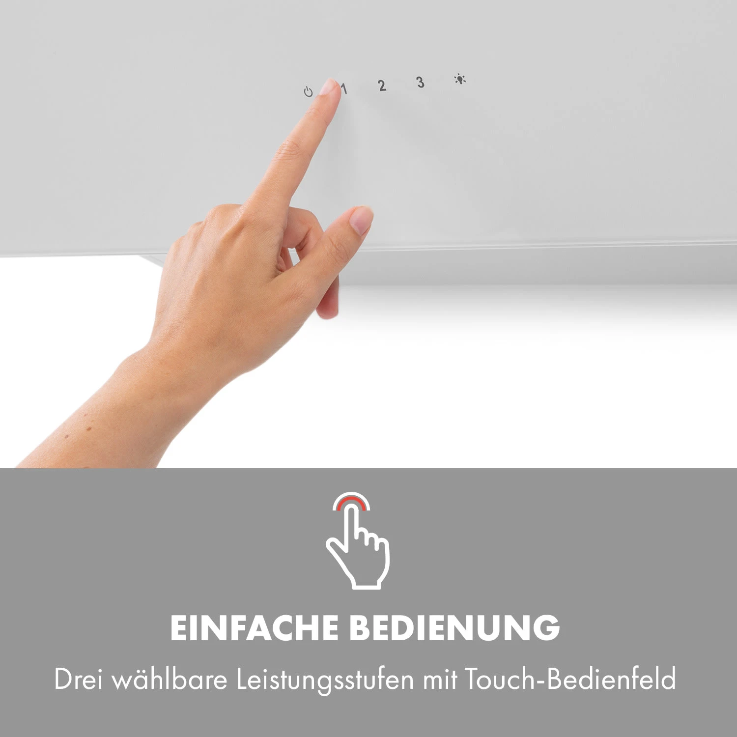 Alina Dunstabzugshaube 90 Cm 600 M³/h Ambientelicht Glasfront Weiß – Bild 4