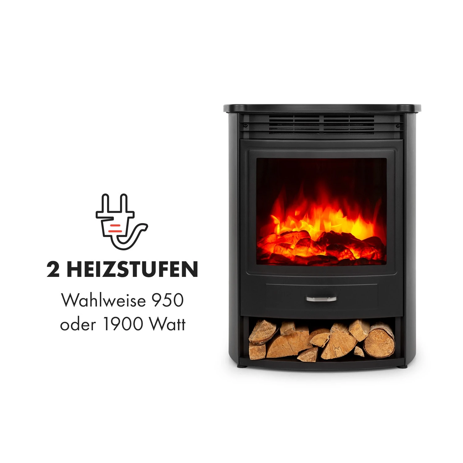 Bormio S Elektrischer Kamin 950/1900W Thermostat Wochentimer – Bild 4