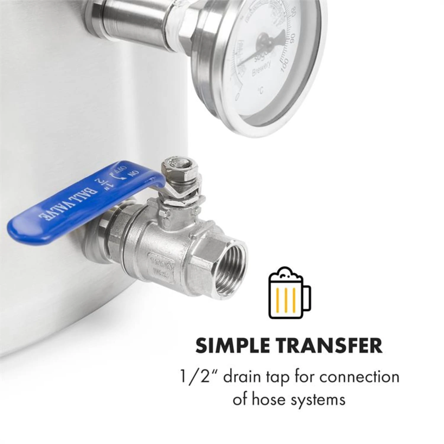 Brauheld Pur 35 Maischekessel 35 Liter Ohne Heizelement Edelstahl – Bild 3