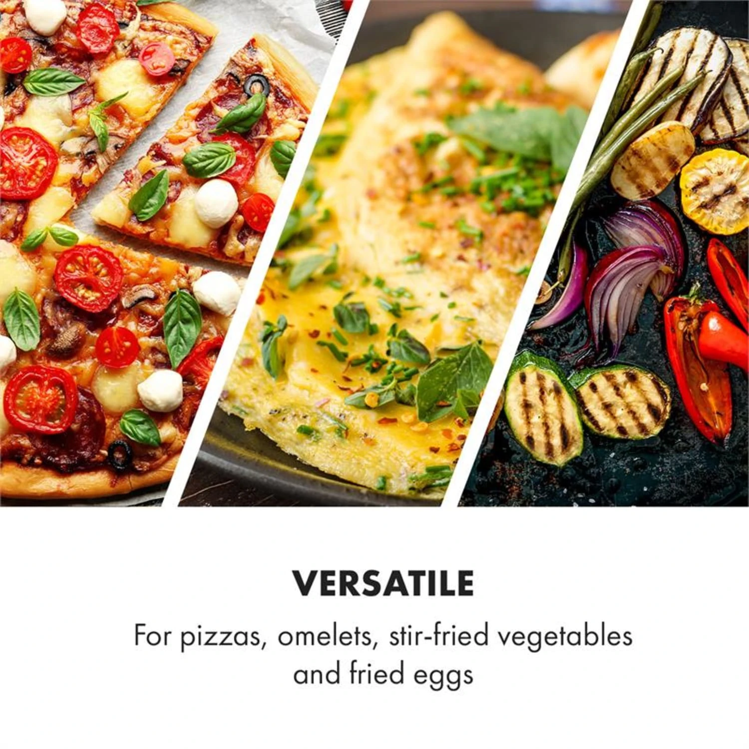 AeroVital Cube Chef Pizzateller Hoher Grilleinsatz Zubehör Edelstahl – Bild 3