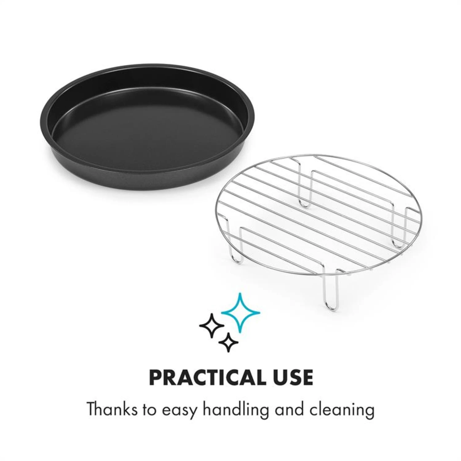 AeroVital Cube Chef Pizzateller Hoher Grilleinsatz Zubehör Edelstahl – Bild 4