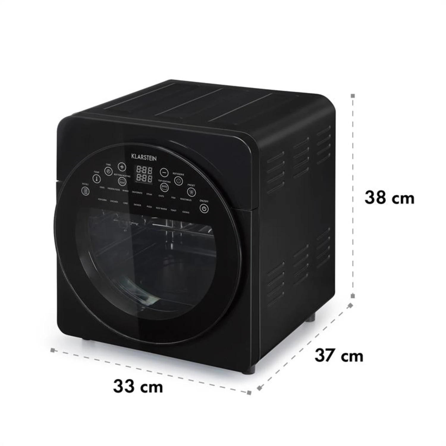 AeroVital Easy Touch Heißluftfritteuse 1700W 14l Timer 16 Programme Schwarz – Bild 8