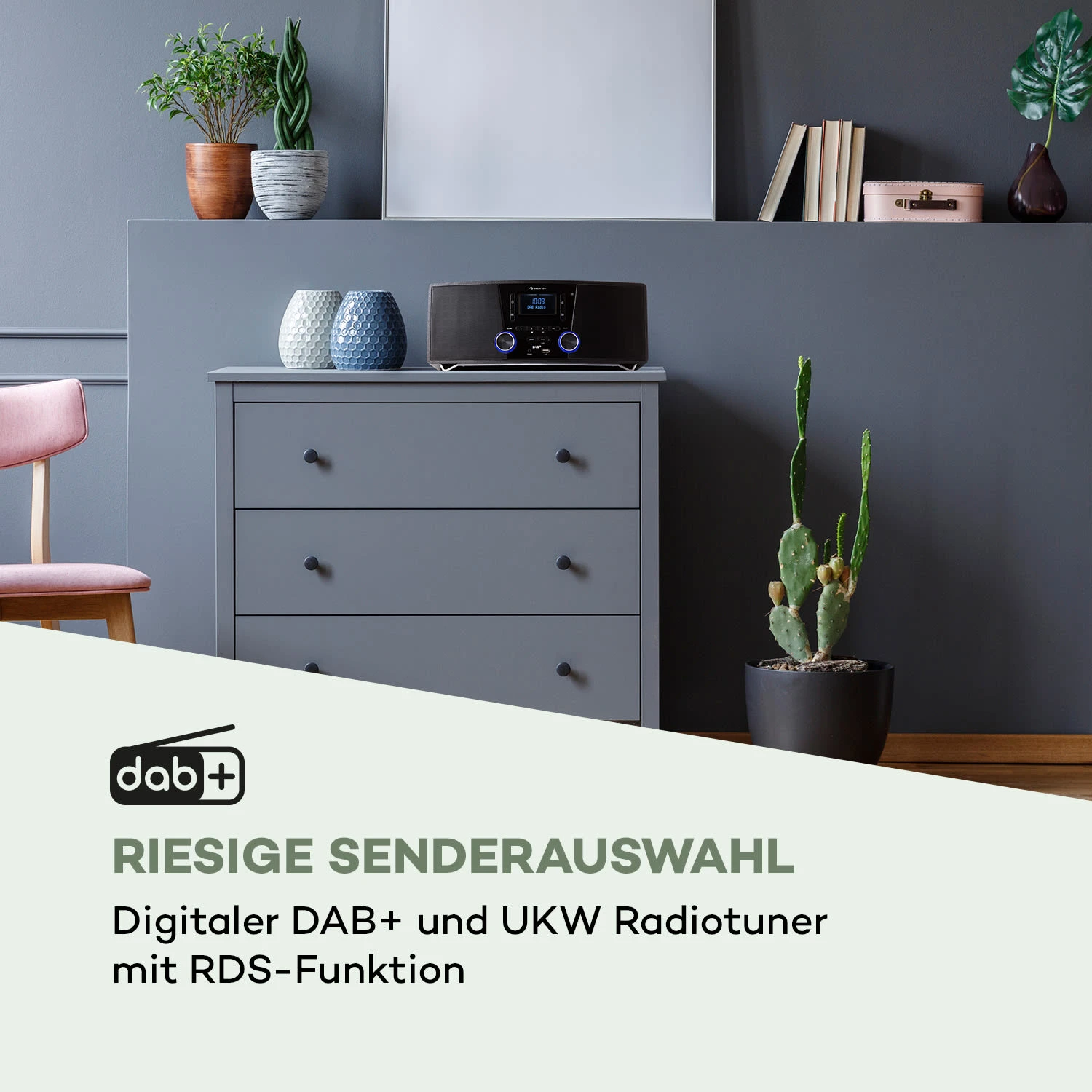 Stockton Micro Stereosystem 20W Max. DAB+ UKW CD-Player BT OLED – Bild 4