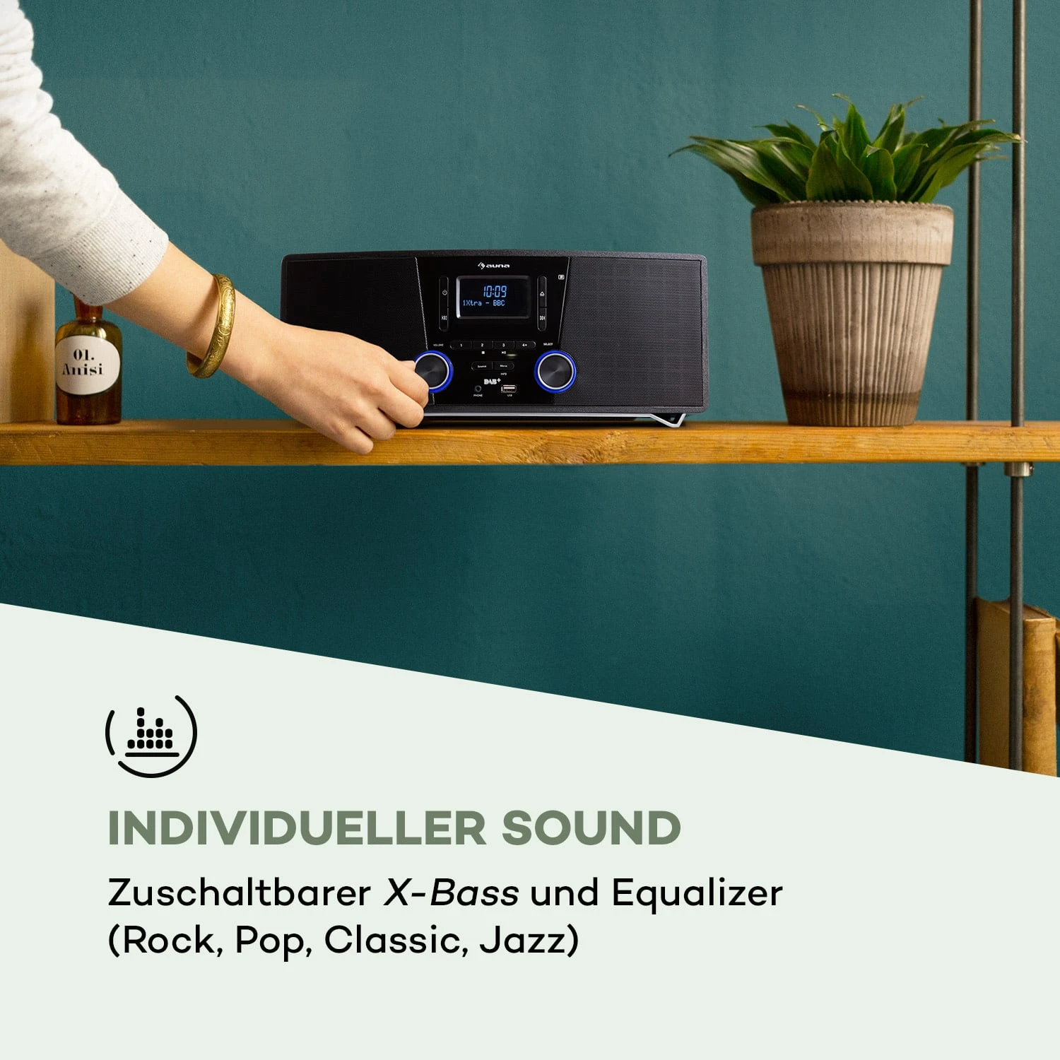 Stockton Micro Stereosystem 20W Max. DAB+ UKW CD-Player BT OLED – Bild 8