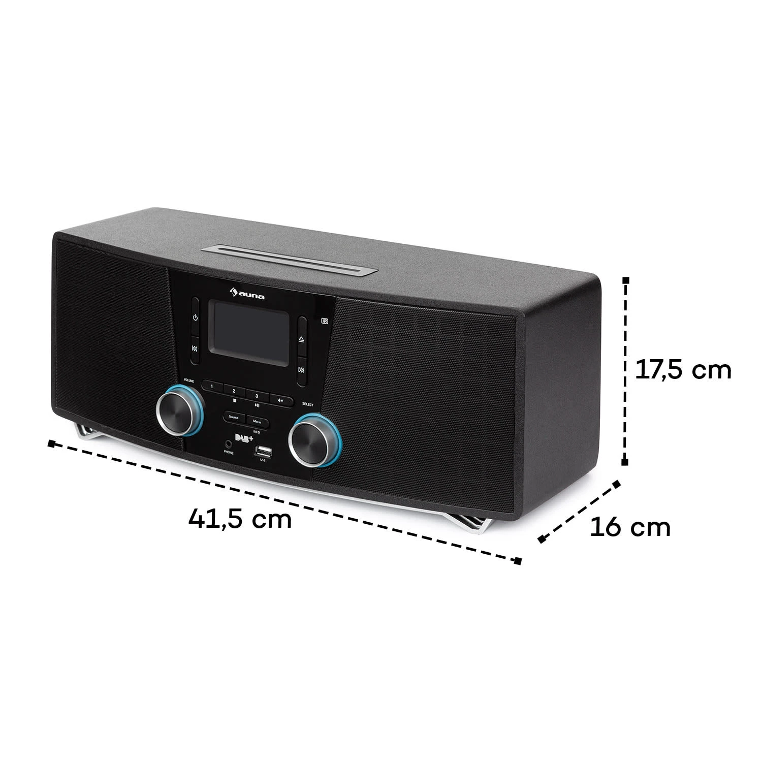 Stockton Micro Stereosystem 20W Max. DAB+ UKW CD-Player BT OLED – Bild 10