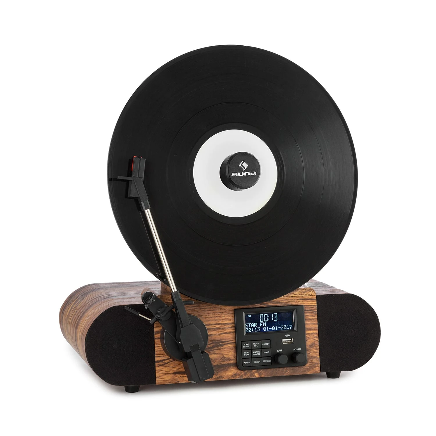 Verticalo SE DAB Retro-Plattenspieler DAB+ UKW-Tuner USB BT AUX Holz