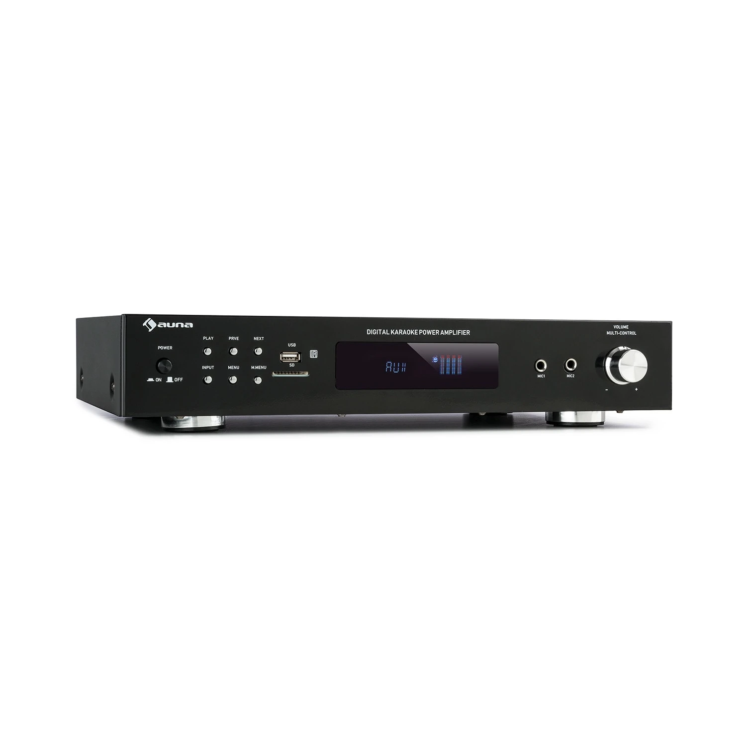 AMP-9200 BT Digital-Stereo-Verstärker 2x60W RMS BT 2xMikro Schwarz