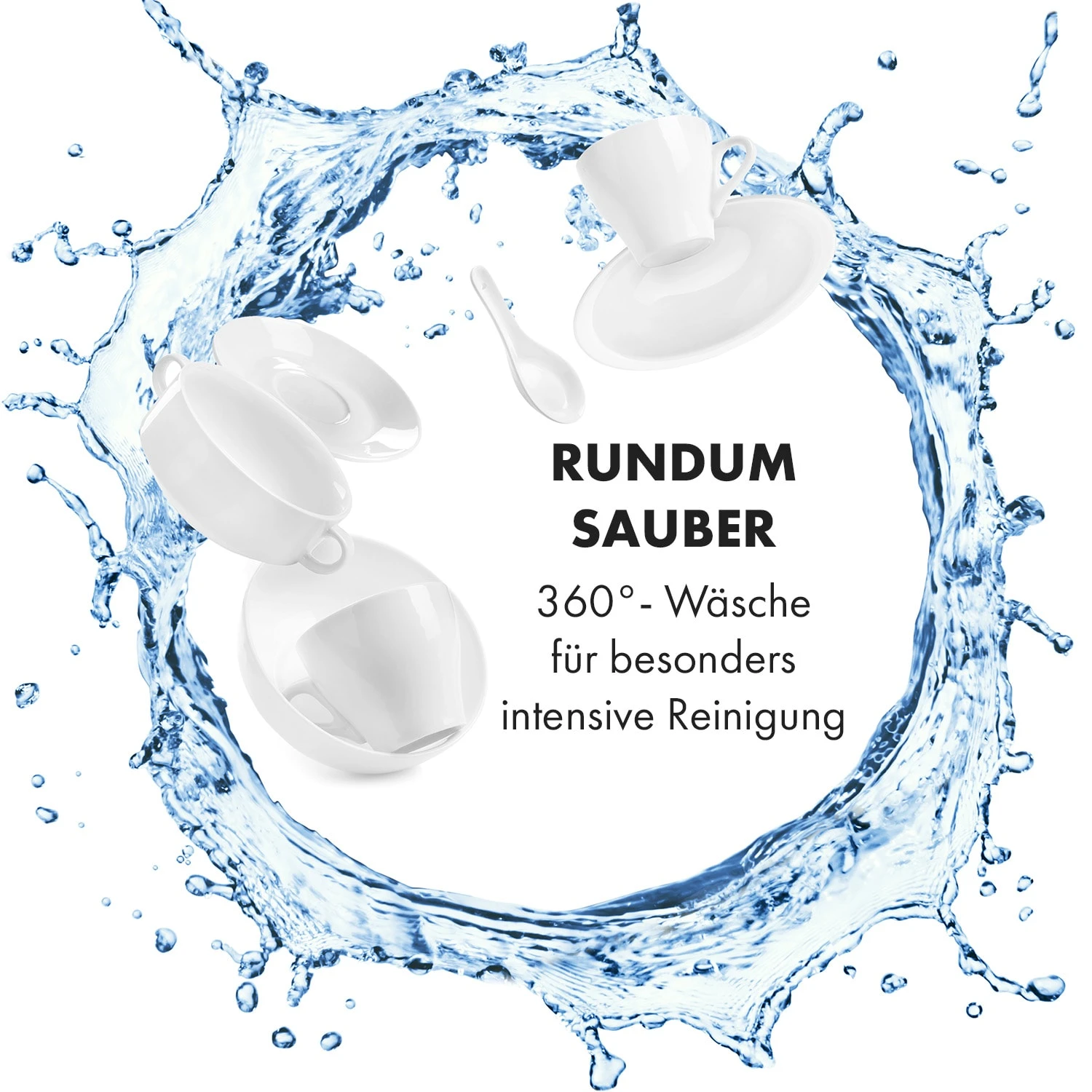 Lagoona Geschirrspülmaschine 1380W 6,5L 6 Gedecke Touch – Bild 6