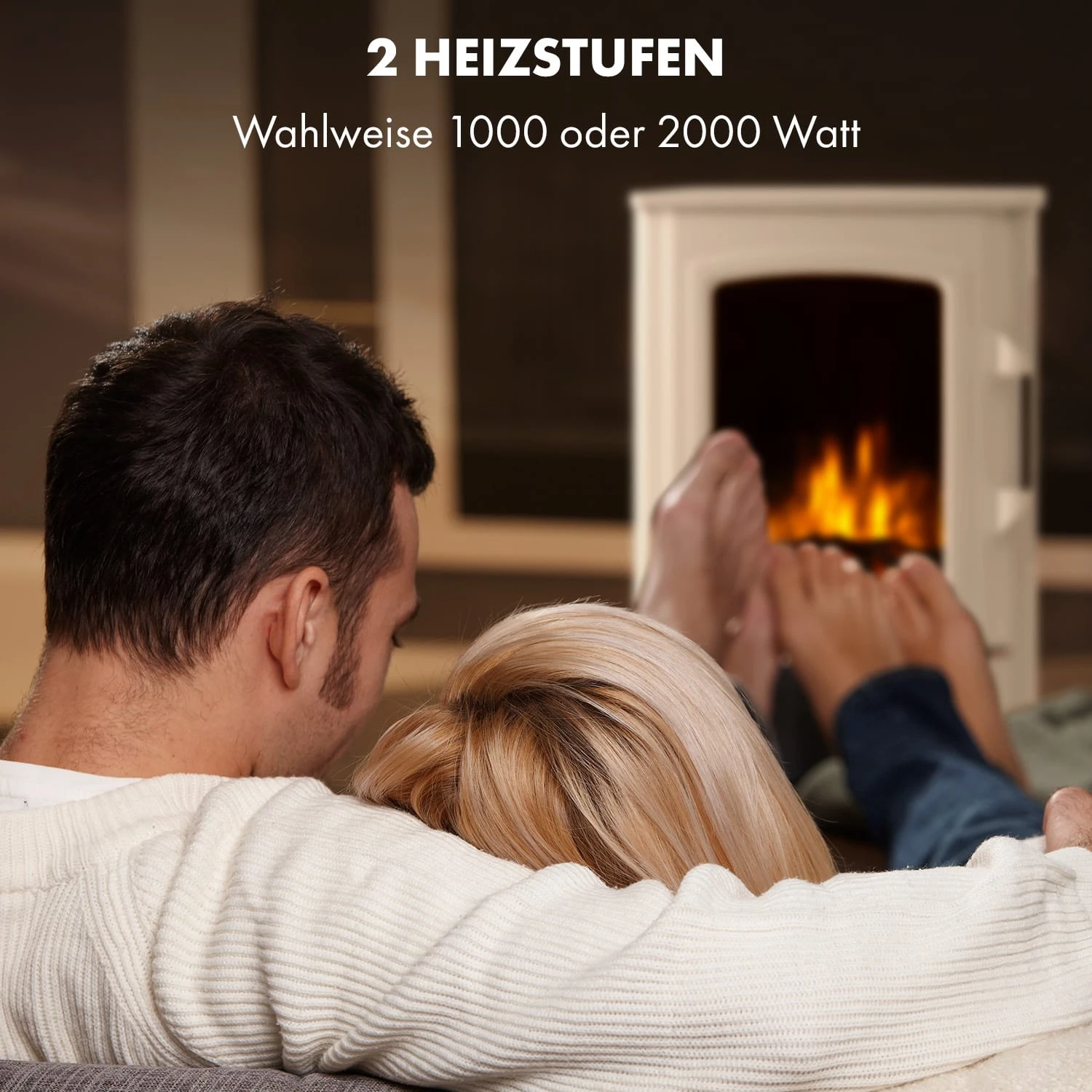 Bormio Panorama Elektrischer Kamin 1000/2000W Thermostat – Bild 4