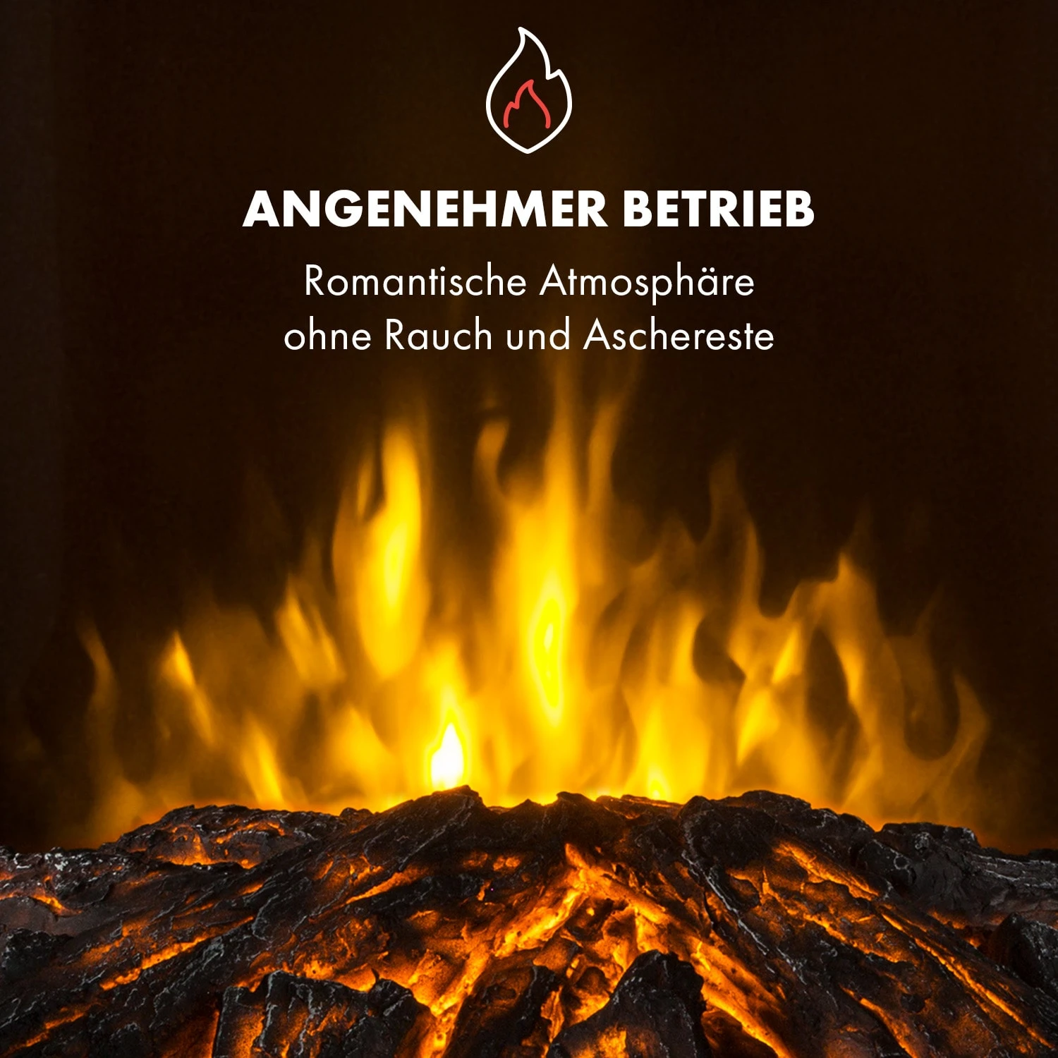 Bormio Panorama Elektrischer Kamin 1000/2000W Thermostat – Bild 6