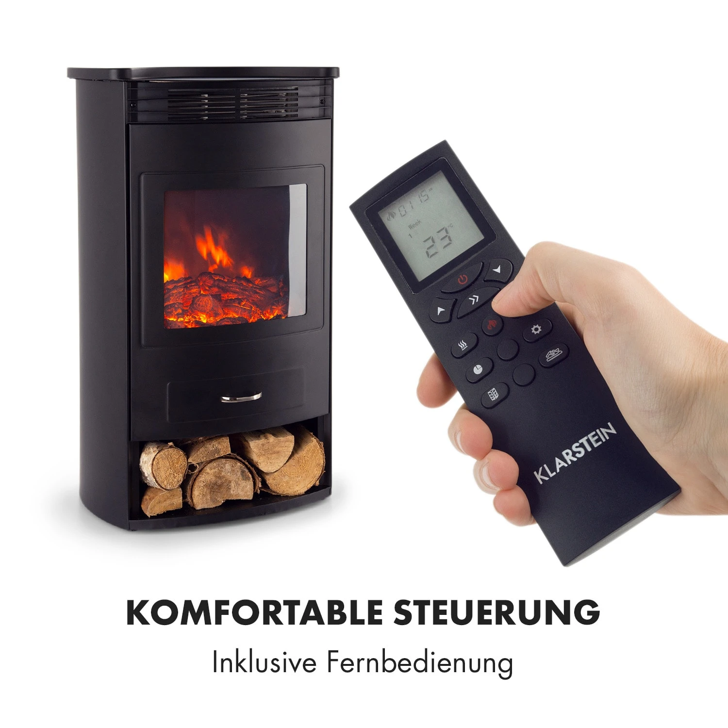 Bormio Smart Elektrokamin 950/1900W Thermostat Wochentimer – Bild 7