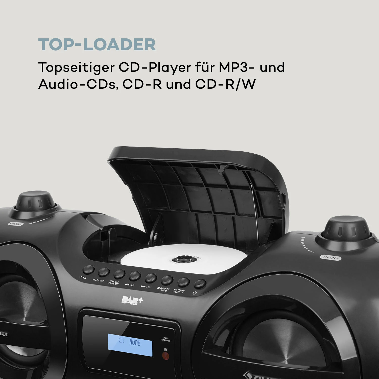 Soundblaster DAB Boombox Bluetooth CD/MP3/USB/AUX DAB+/UKW LED 50Wmax. – Bild 7