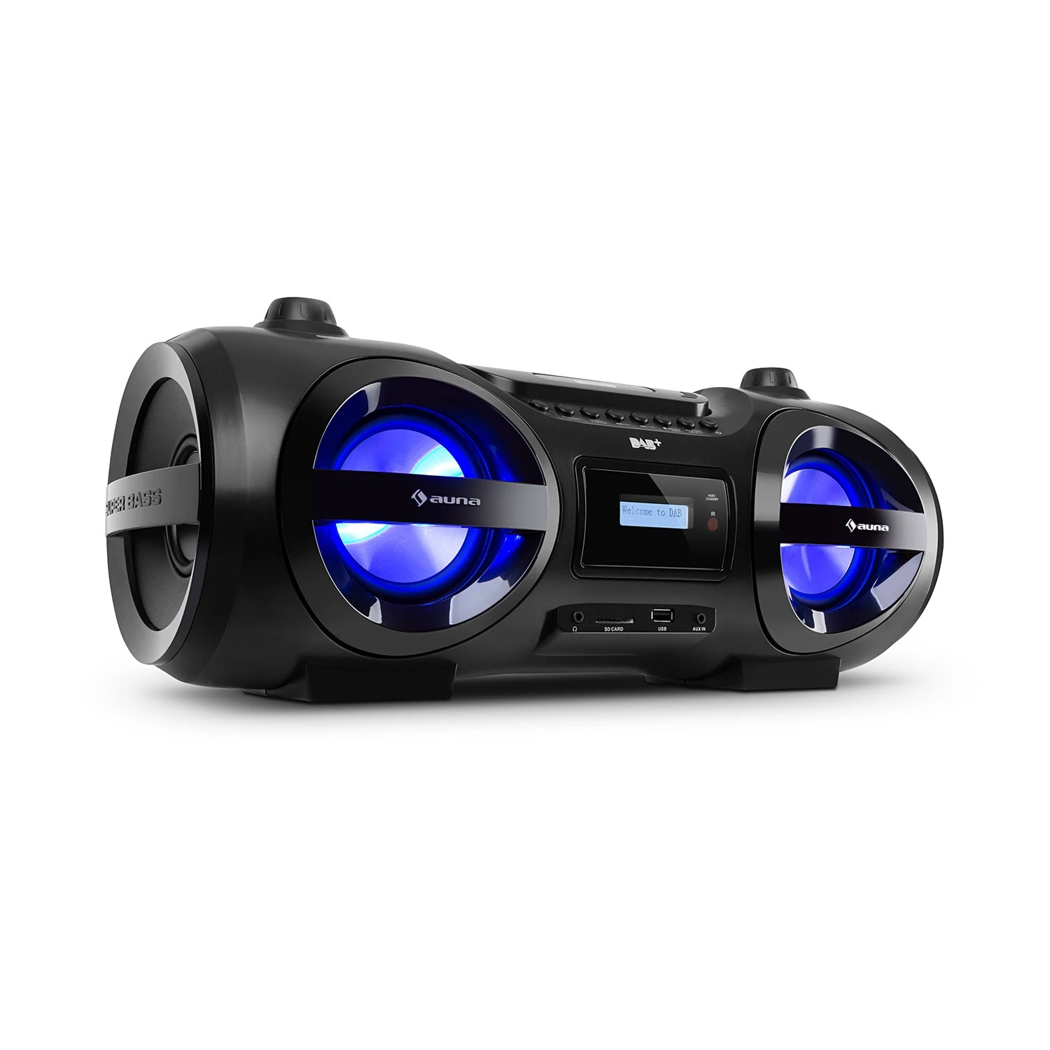 Soundblaster DAB Boombox Bluetooth CD/MP3/USB/AUX DAB+/UKW LED 50Wmax.