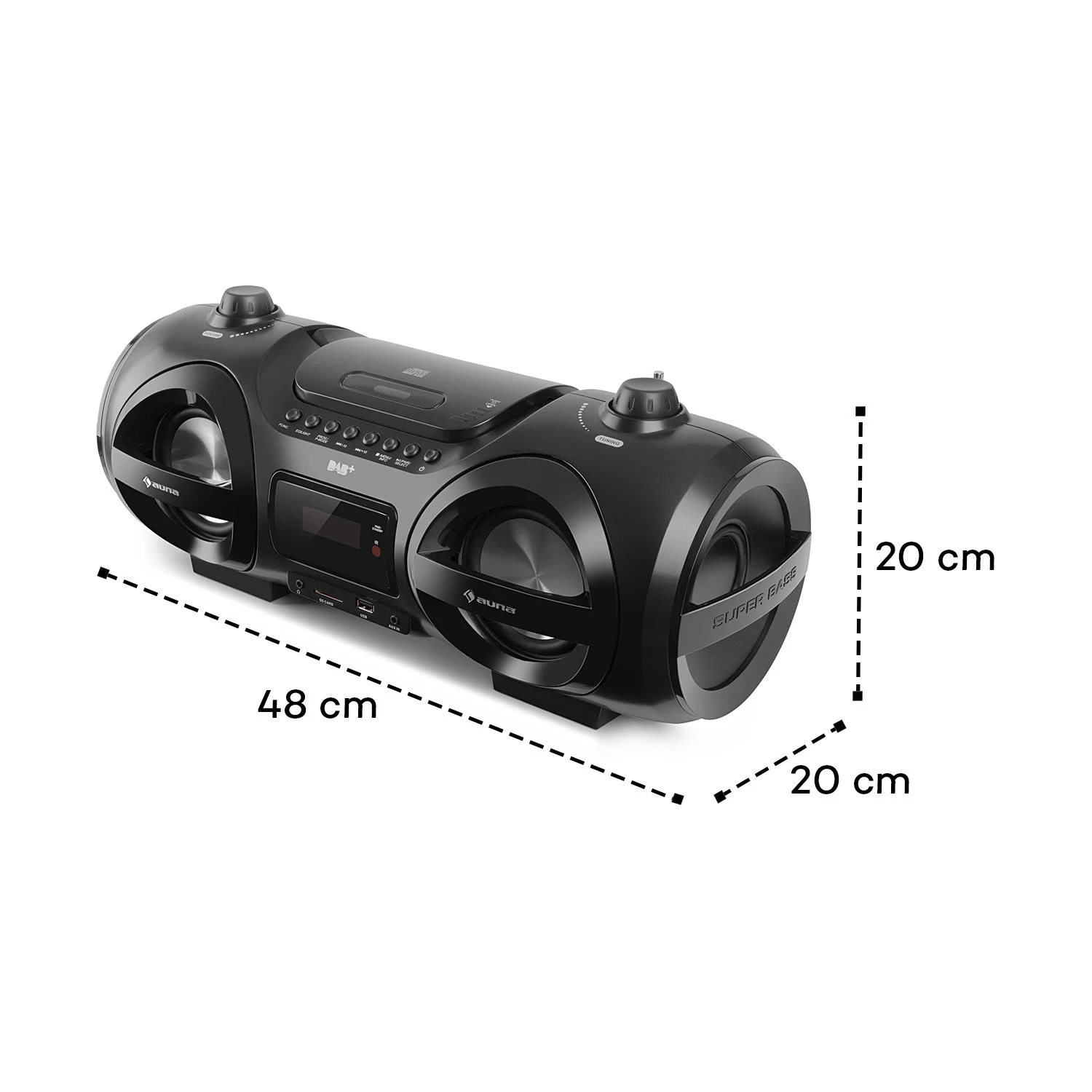Soundblaster DAB Boombox Bluetooth CD/MP3/USB/AUX DAB+/UKW LED 50Wmax. – Bild 9