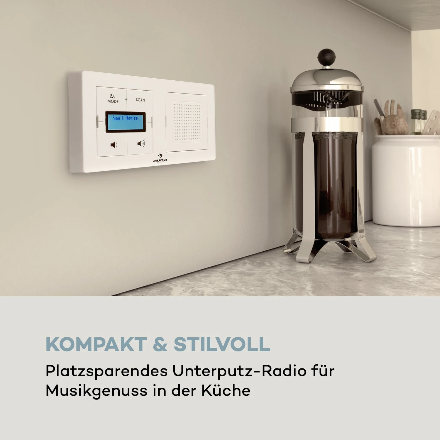 Auna DigiPlug UP Unterputz-Radio DAB+/FM BT LC-Display – Bild 3