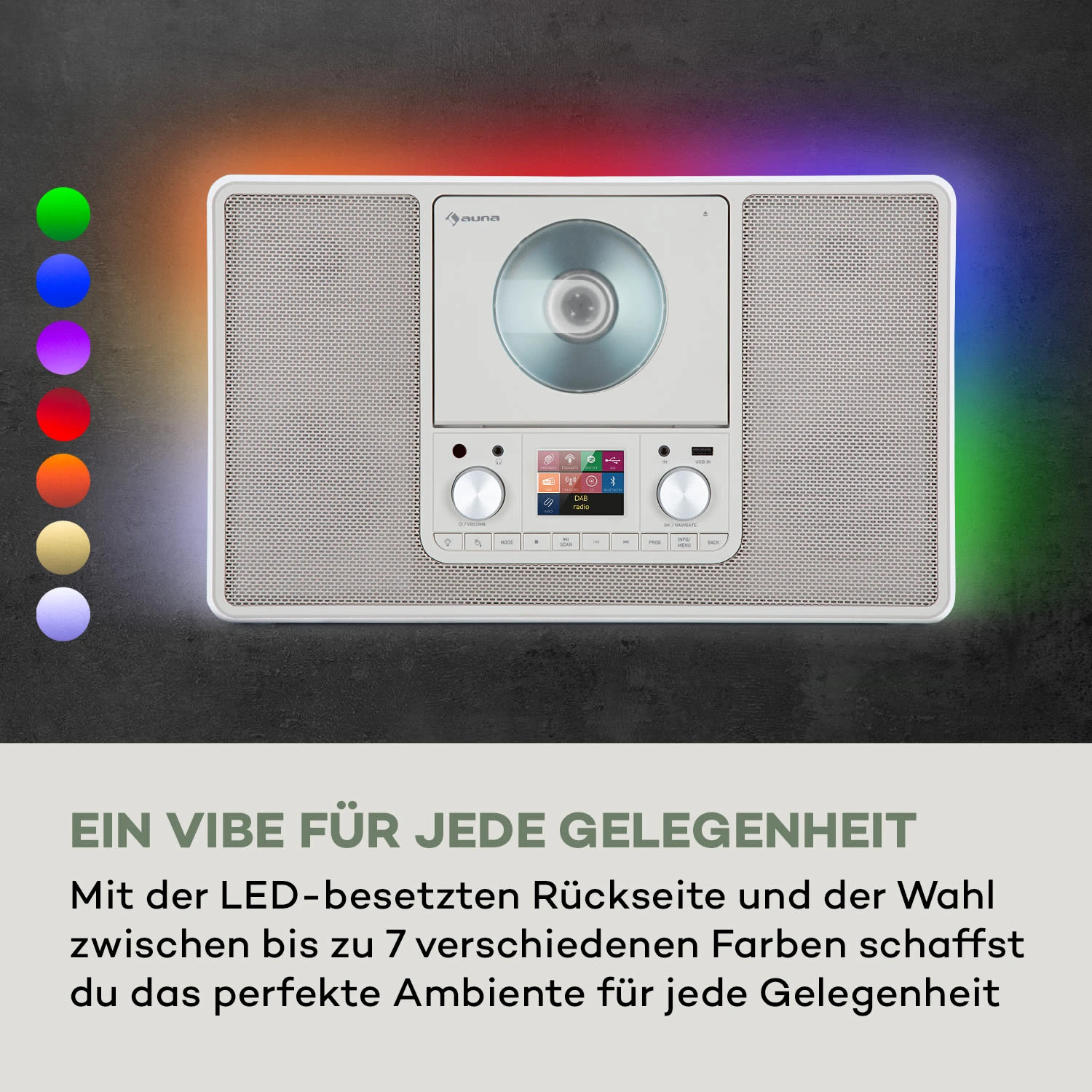 Scala VCD-IR Internetradio WLAN CD BT MP3 DAB+ UKW Radio – Bild 2