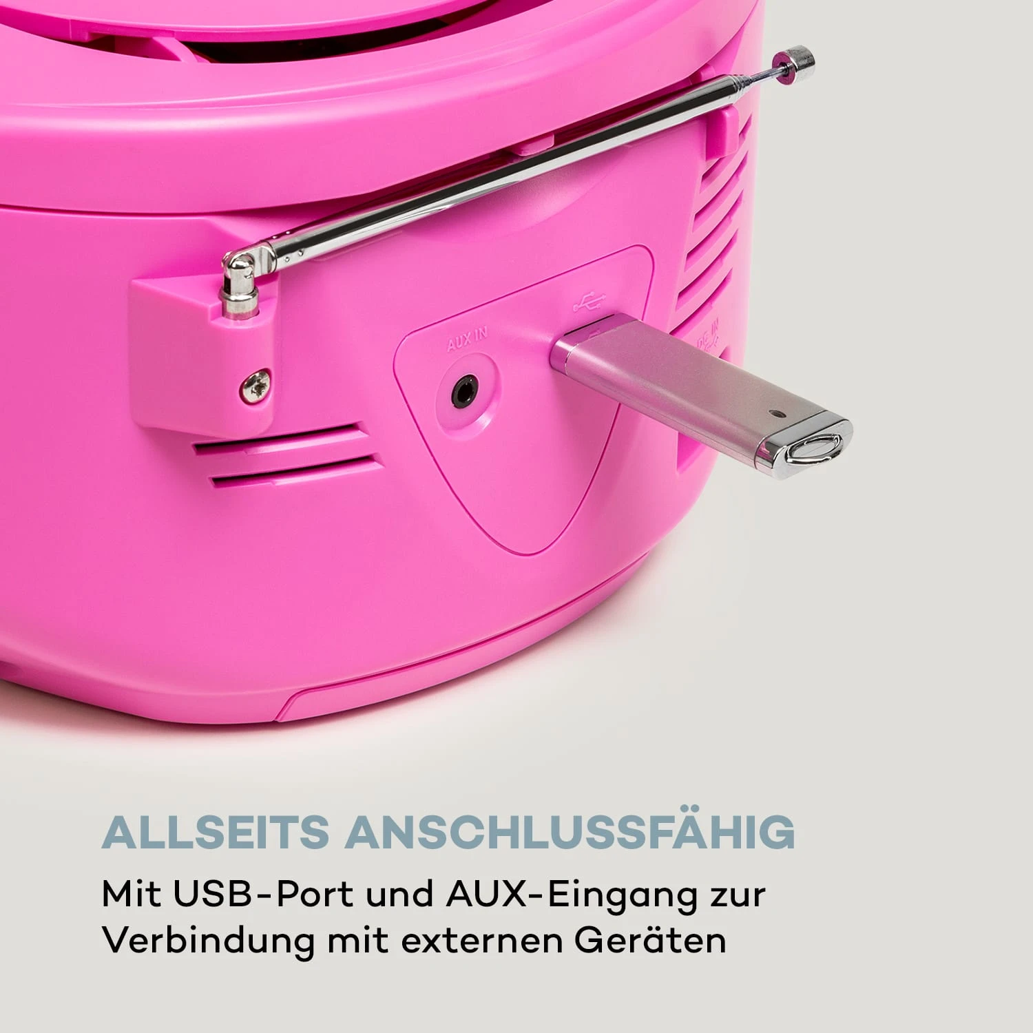 Harper CD Boombox CD-Player Bluetooth Kassette UKW AUX USB – Bild 4